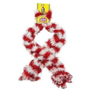 Magic Scarf Red White Stripe Super Soft Versitile Winter Outdoor Apparel Womens